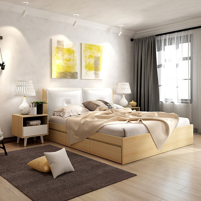 [Pre-order] Manufacturer Direct Sale Eco-Friendly Bedside Cabinet in Wood Color, Assembly Chipboard Storage Cabinet, Small Storage Cabinet.-Smart-Living