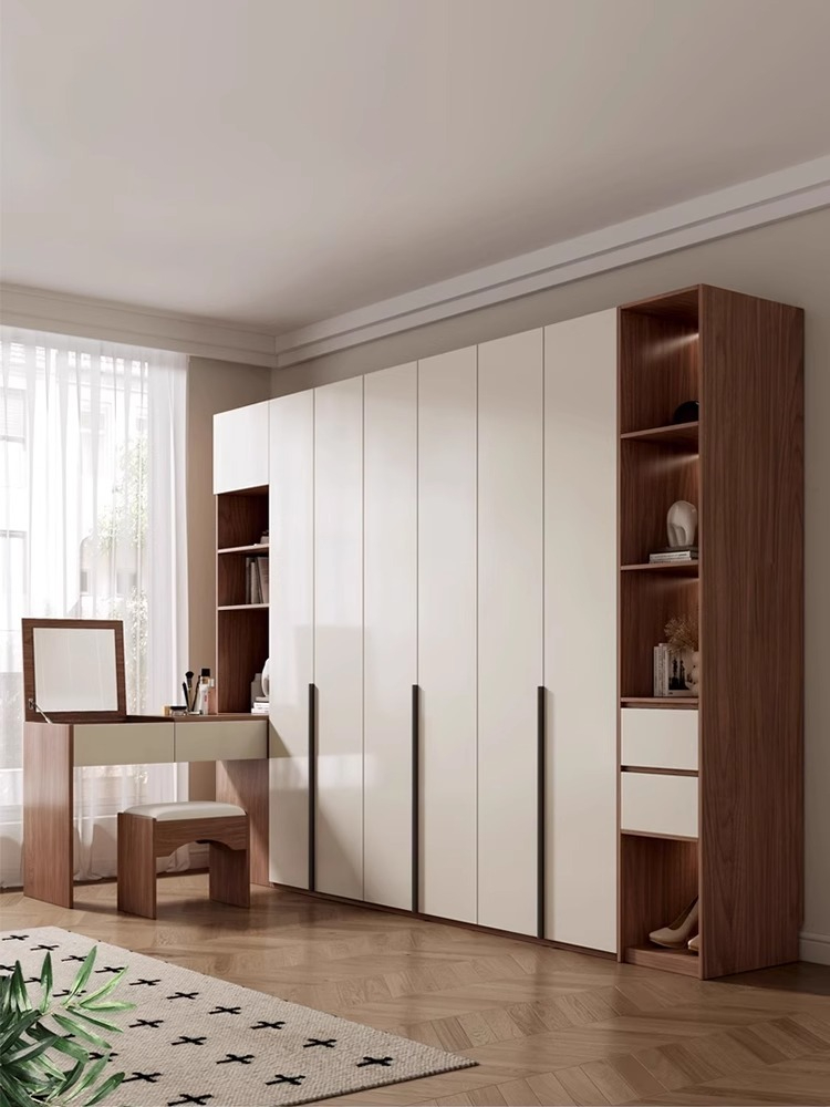 [Pre-order]  Corner desk integrated wardrobe Home bedroom modern simple assembly cabinet a door to the top of the economic wardrobe-Smart-Living