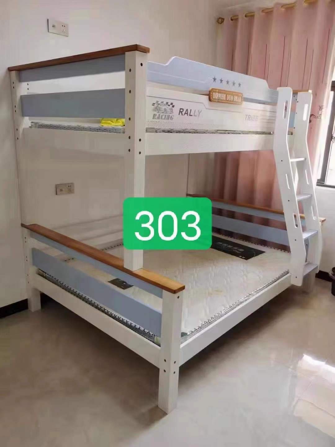 [Pre order] Solid wood children's bed boy girl princess bed spliced duplex bunk bed bunk bed bunk bed on the second floor-Smart-Living