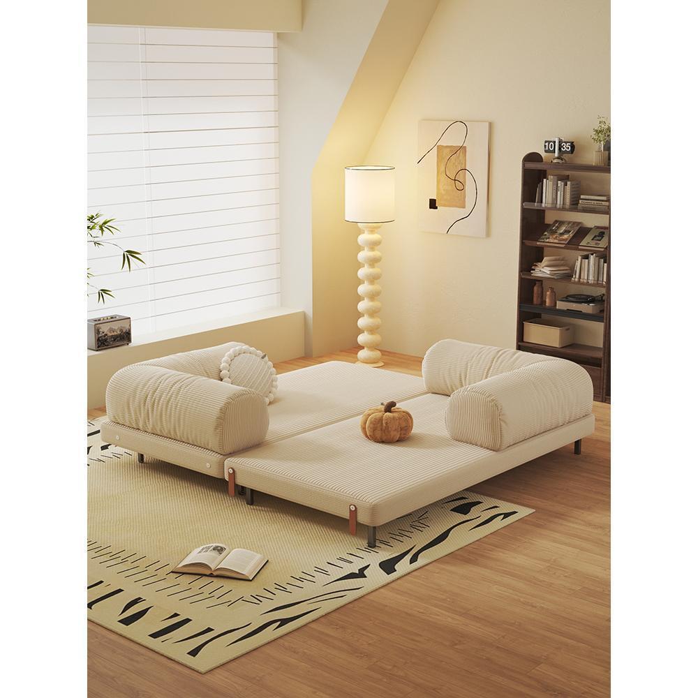 [PRE-ORDER] toast sofa bed, new small apartment multi-functional pull-out telescopic double beded foldable dual-bed