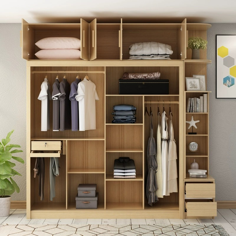 [Pre-order]  Nordic storage sliding door wardrobe | home bedroom cabinet | modern and simple assembly | storage, mirror sliding large wardrobe-Smart-Living