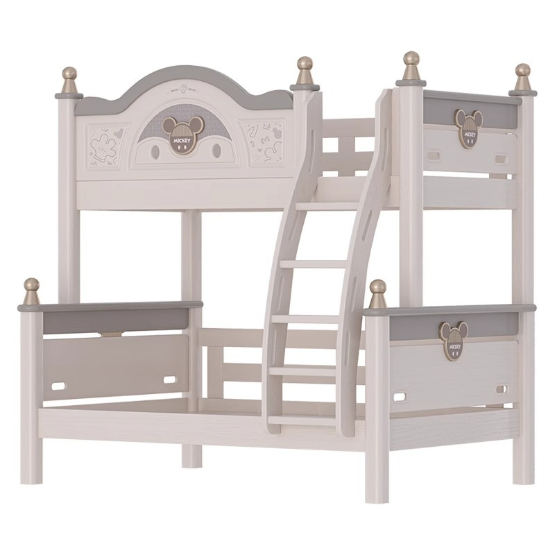 [Pre-order] All solid wood bunk bed, double bunk bed, children's high and low bunk bed, small apartment, boys and girls-Smart-Living