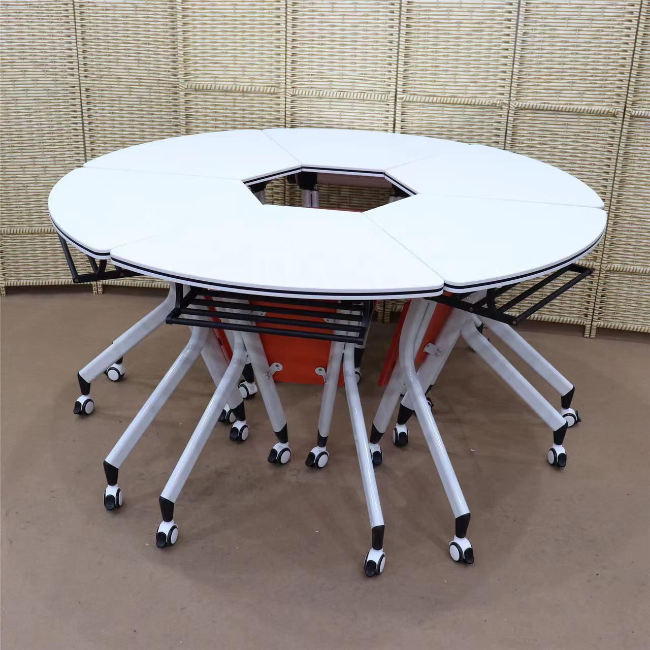 【Showroom】Folding training table conference table long table movable conference table multifunctional training table splicing combination conference table-Smart-Living