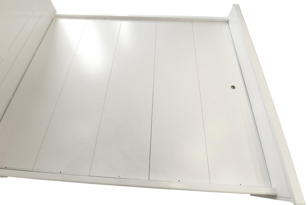 American white single double bed, all solid wood bedroom double bed, Nordic minimalist modern-Smart-Living