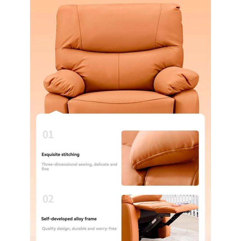 [Pre-order]  CHEERS First Class Living Room Microfiber Fabric Armchair Sofa With Manual Recliner And Rocker-Smart-Living