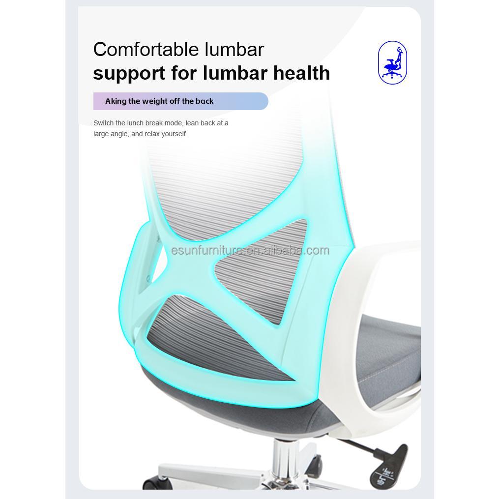 【Showroom】Modern Mesh Office Chair Executive Manager Staff High Back Mesh Swivel Executive Ergonomic Office Chairs B911-Smart-Living