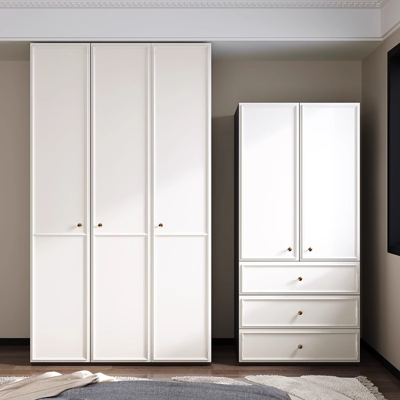 [Pre-order]  Northern Europe a door to the top of the wardrobe home bedroom storage cabinet small apartment modern simple corner desk wardrobe-Smart-Living