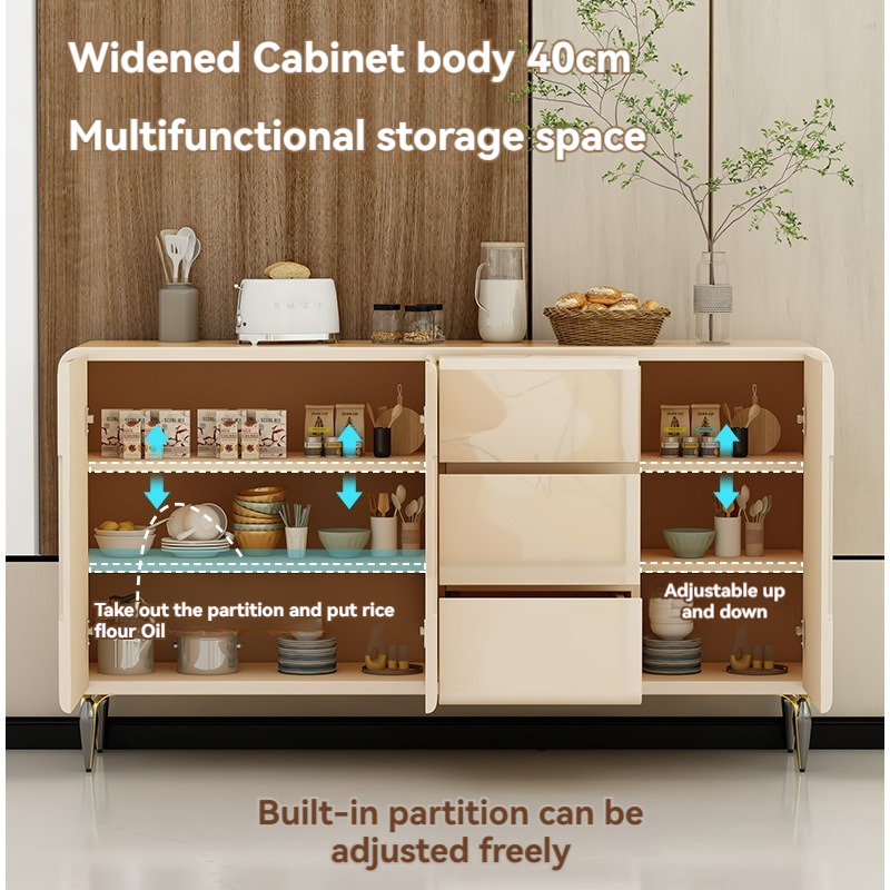 [pre order]Creamy sideboard, light luxury, minimalist storage cabinet, modern minimalist living room,-Smart-Living