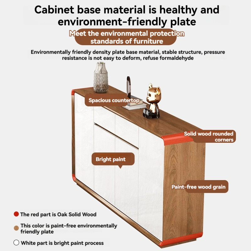 [pre order]Ultra-thin sideboard: modern and simple, wall-to-wall, home living room, ultra-narrow pantry, new Chinese wine cabinet, storage cupboard-Smart-Living