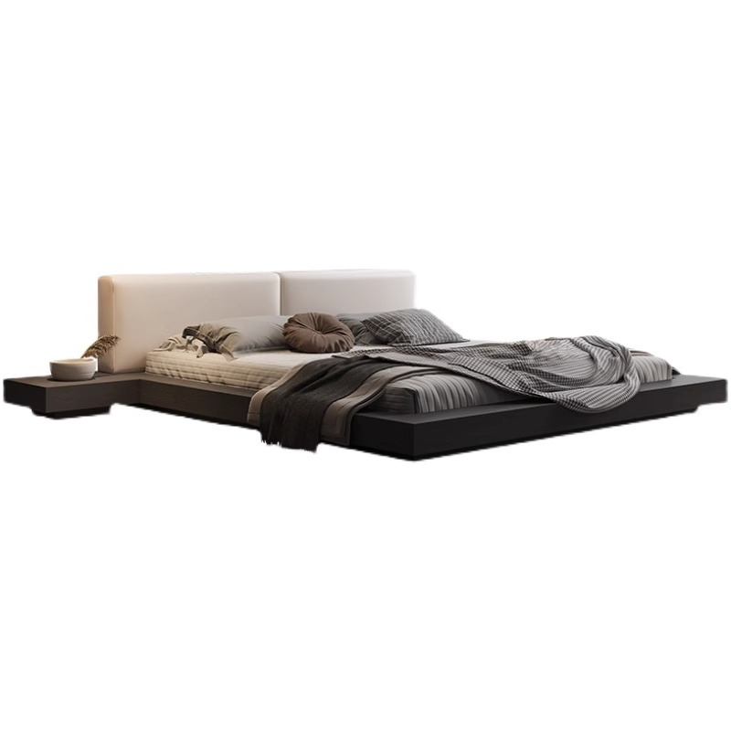 [Pre-order]  Nordic bed 1.5 meters tatami simple modern master bedroom 1.8 meters soft storage double bed Japanese floor low bed-Smart-Living