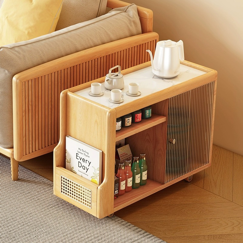 [Pre-order] LEMARS Solid Wood Movable Tea Sideboard/Coffee Table