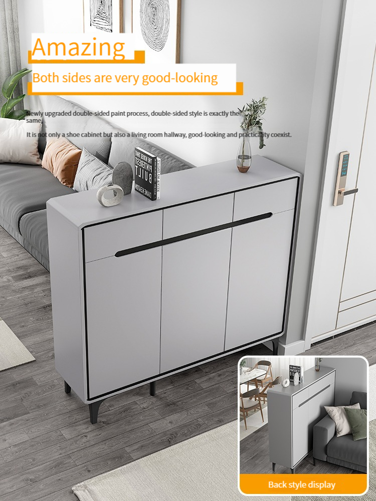 Large capacity shoe cabinet for home use, new 2023 popular high-end feeling, paint baking cabinet for living room and hallway-Smart-Living