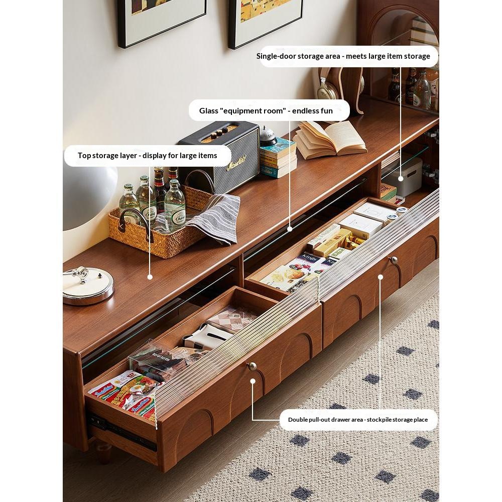 [PRE-ORDER] Customizable Solid Oak French-style solid wood TV cabinet.