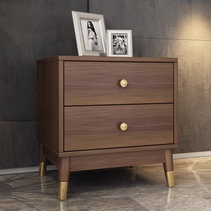 [Pre-order] Oulang Scandinavian simple bedroom solid wood foot bedside table bucket storage cabinet modern sofa side cabinet side tables-Smart-Living