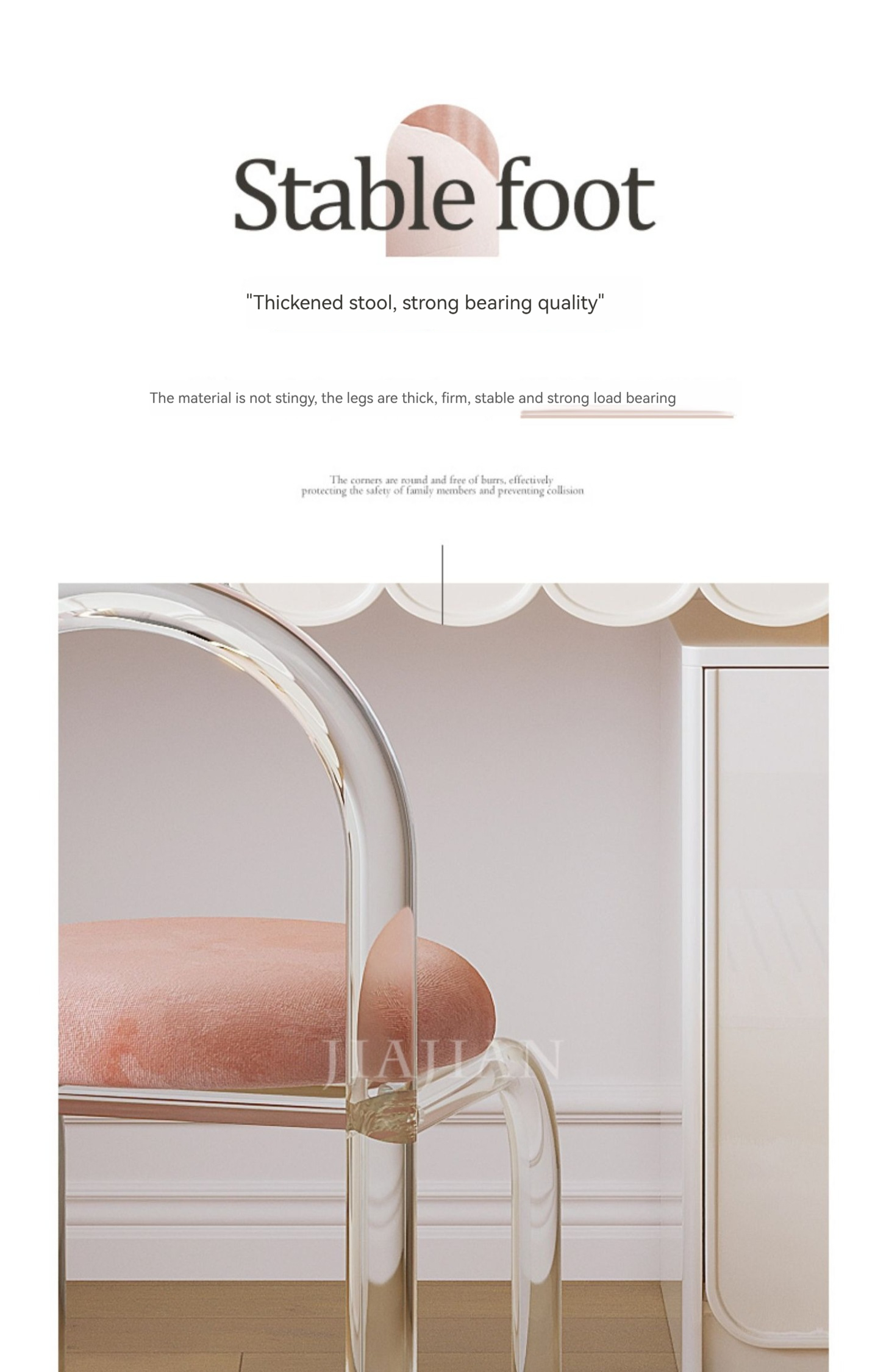 [Pre-order]  Modern simple acrylic transparent chair new home living room pink suspended dining chair French designer furniture-Smart-Living