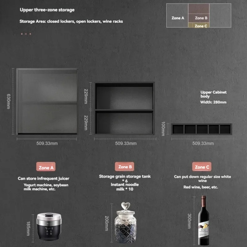 [Pre-order]  Side Cabinet Wood Moon Nordic Side Cabinet - Home Cabinet - Modern Simple Storage