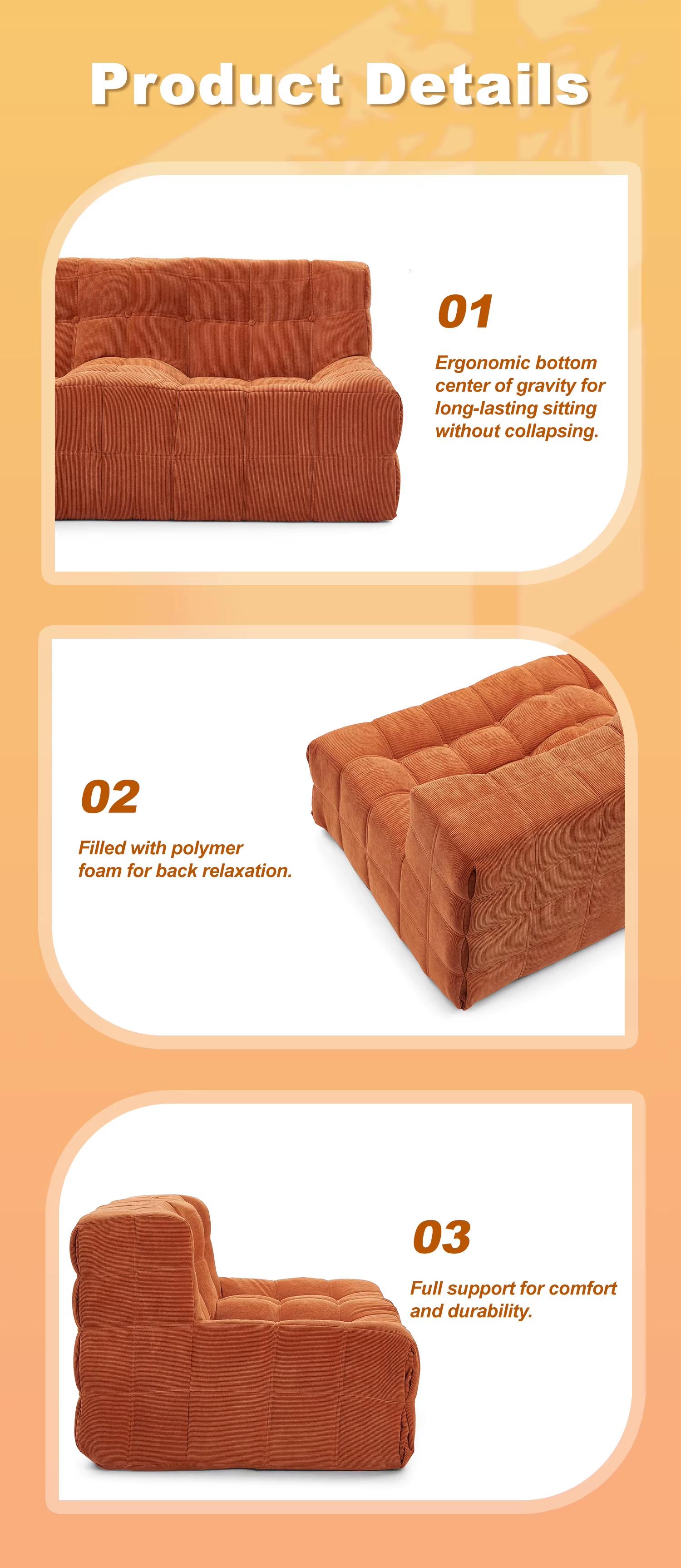 [PRE-ORDER] 2024 Modern Luxury Single Tatami Sofa Bed in Stylish Velvet Compressed Furniture Set for Living Room for Apartment Mall Hotel