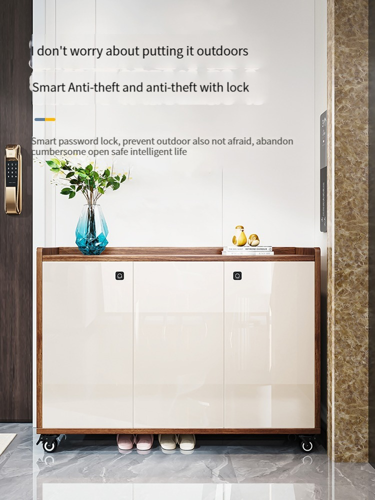 Locked shoe cabinet for household doorways, outdoor hallways, elevator entrances, entrance doors, cabinets for corridors, anti-theft door storage cabinets-Smart-Living