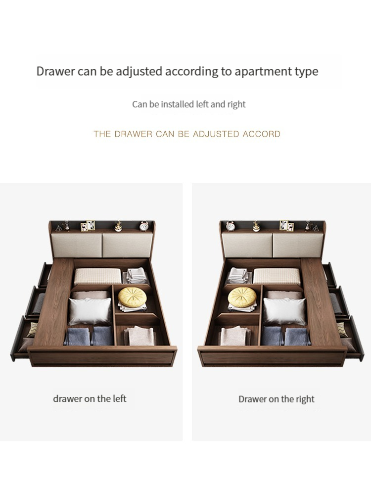 [Pre-order] Air pressure high box storage bed modern minimalist small house box drawer storage board double bed master bedroom tatami-Smart-Living