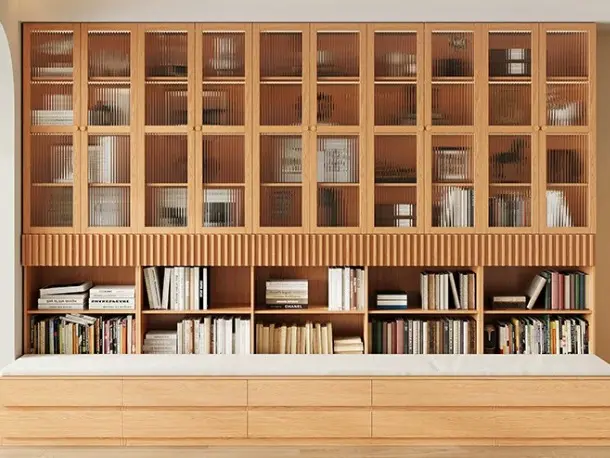 XHA Pre order Customizable - custom solid wood built in bookcase & booth 