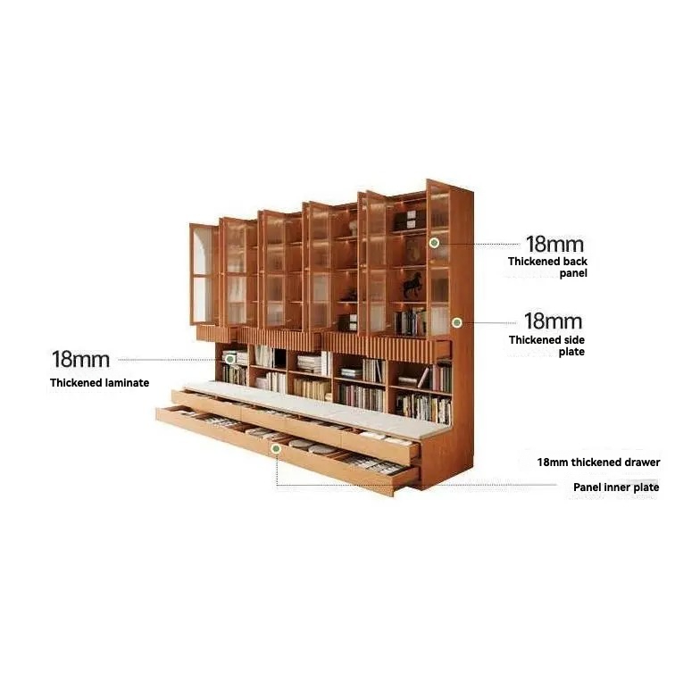 XHA Pre order Customizable - custom solid wood built in bookcase & booth 
