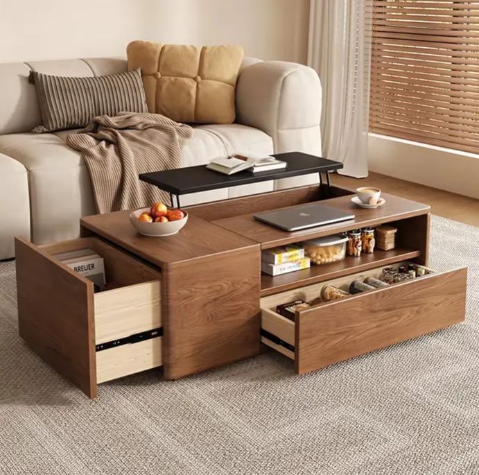 [PRE-ORDER] Modern Walnut Rectangular  Coffee Table 
