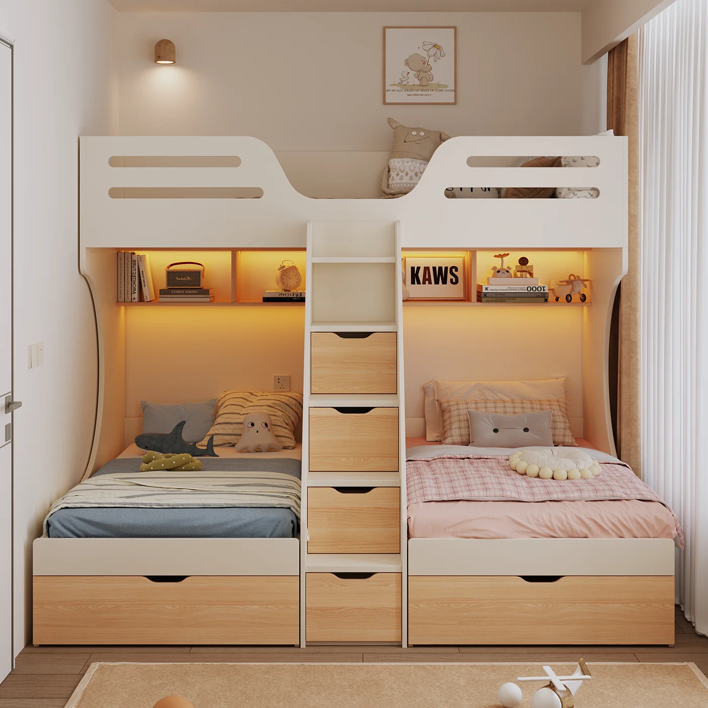 Space-saving bunk bed Singapore room view 01