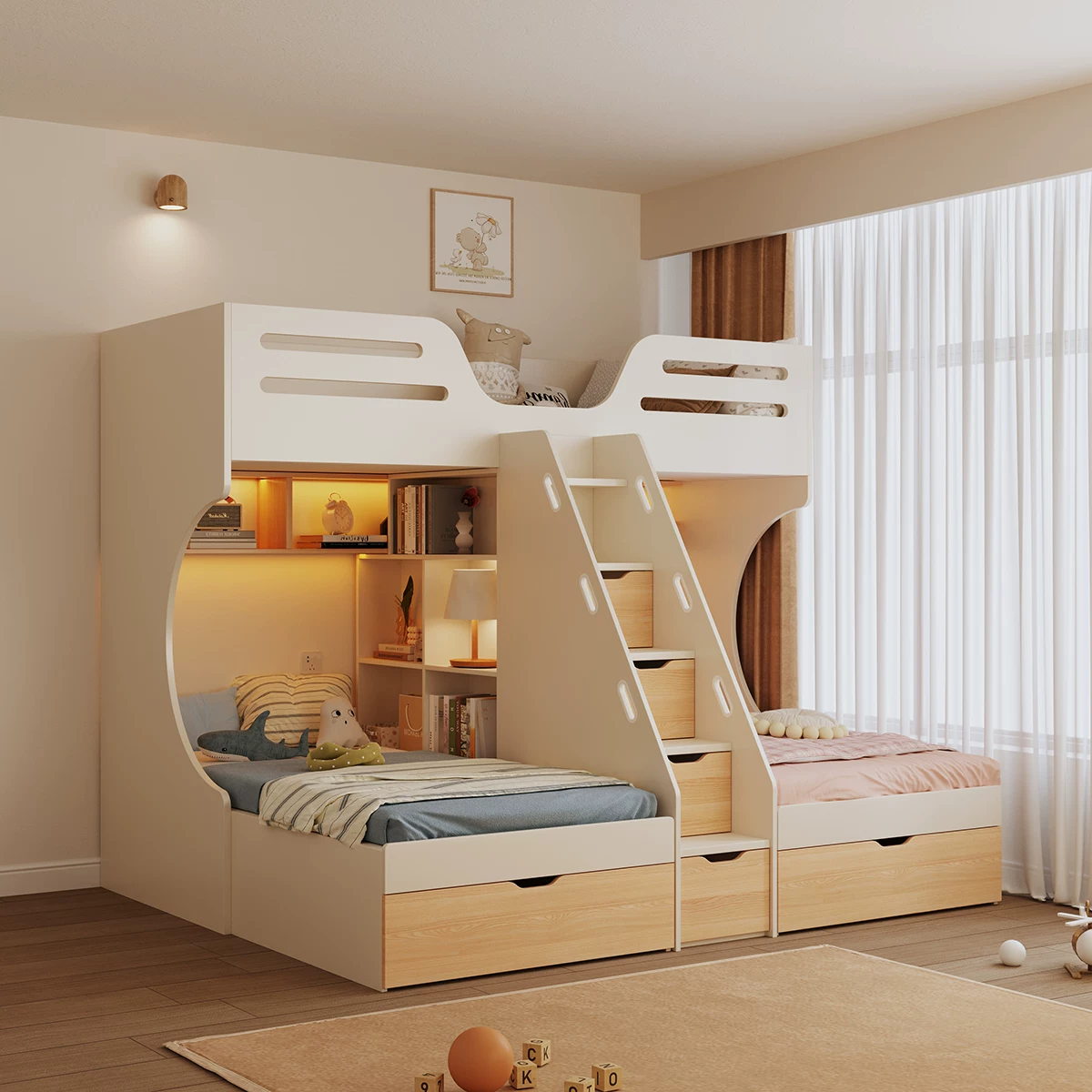 Space-saving bunk bed Singapore room view 02