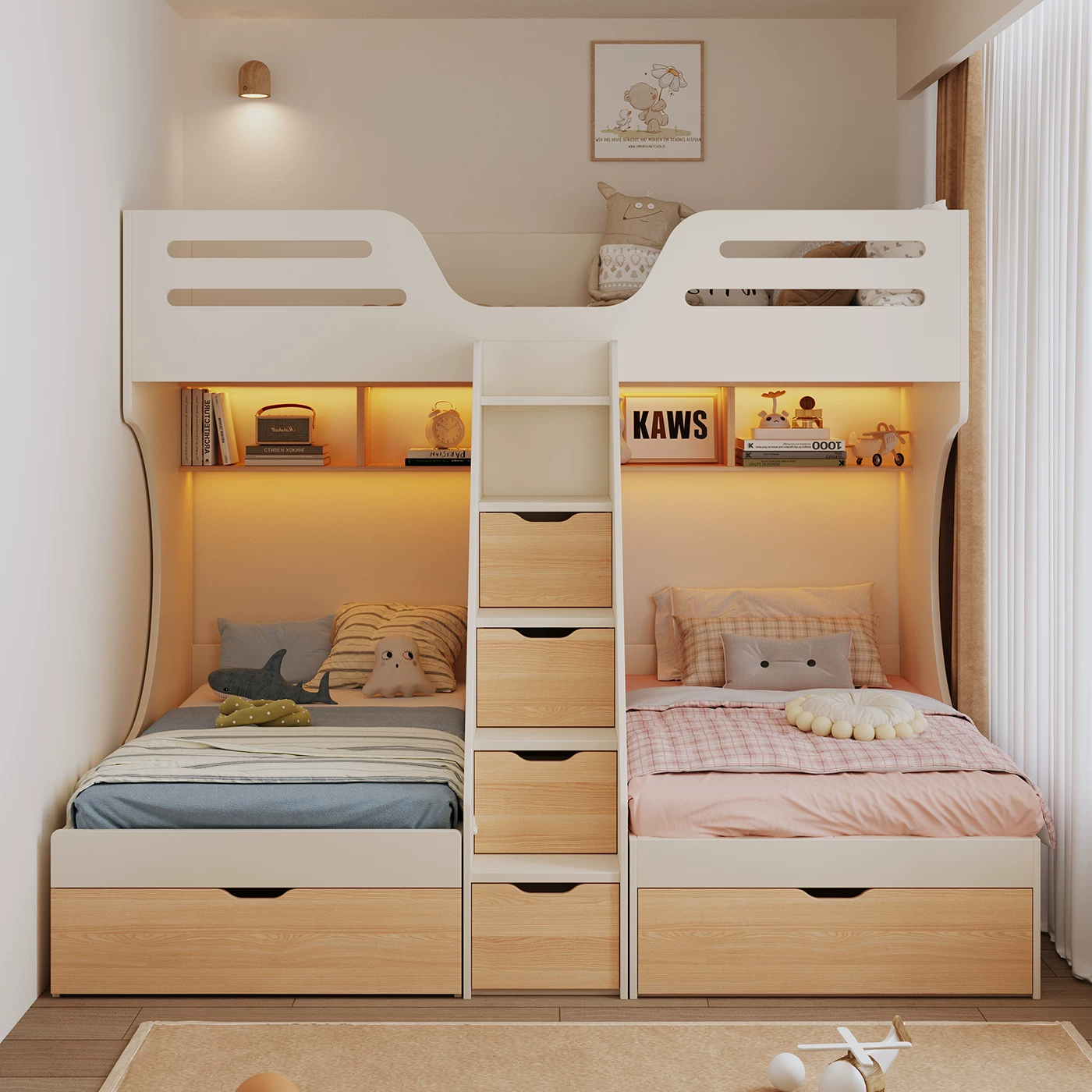 Space-saving bunk bed Singapore room view 03