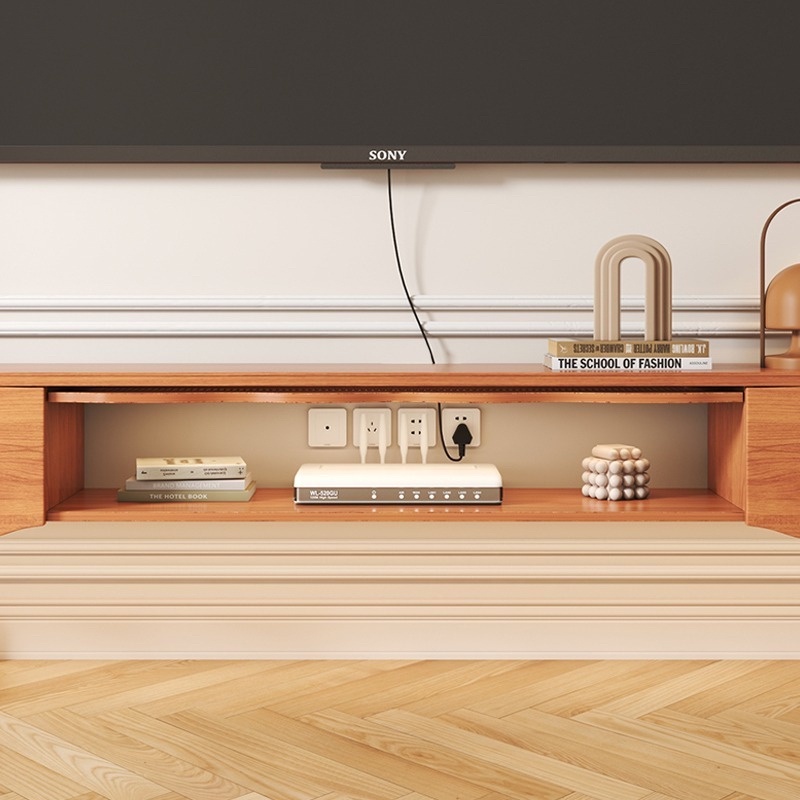 [Pre-Order] JSW Japanese-Style Simple Modern Minimalist Wall-Mounted TV Cabinet Storage Rack: For Small Apartments-Smart-Living