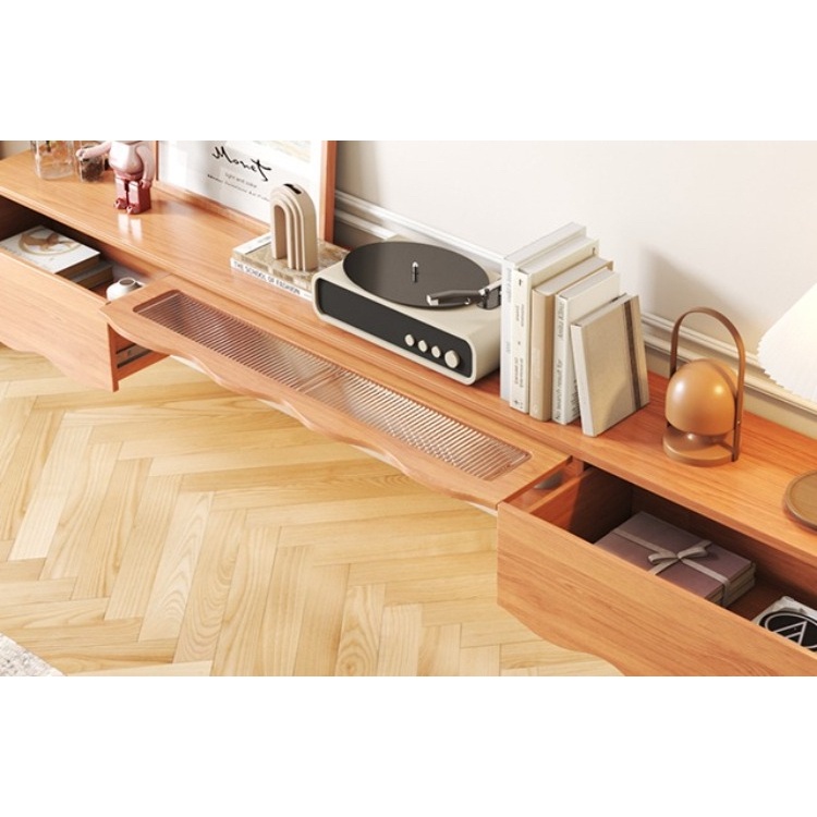 [Pre-Order] JSW Japanese-Style Simple Modern Minimalist Wall-Mounted TV Cabinet Storage Rack: For Small Apartments-Smart-Living