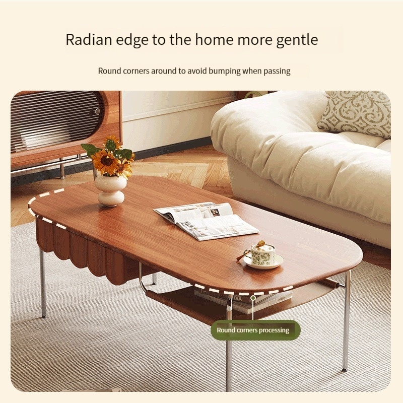 [Pre-order] MLK Modern Minimalist Nordic Style Vintage Solid Wood Coffee Table/Tea Table Suitable for Small Apartments-Smart-Living