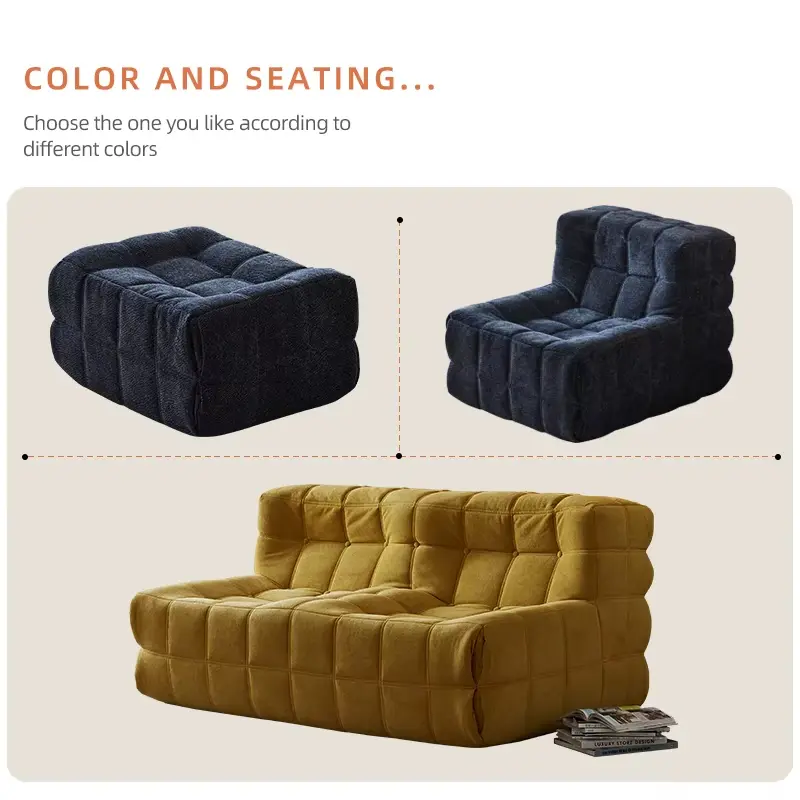 [PRE-ORDER] 2024 Modern Luxury Single Tatami Sofa Bed in Stylish Velvet Compressed Furniture Set for Living Room for Apartment Mall Hotel