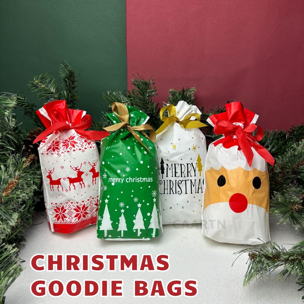 White Christmas Goodie Bag - 10pcs