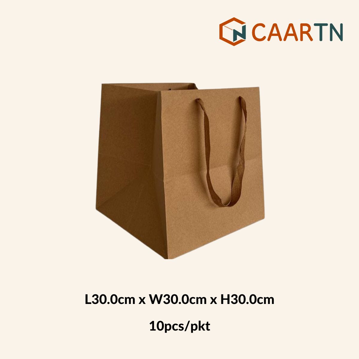 Kraft Paper Bag 30cm Square - 10pcs/pkt