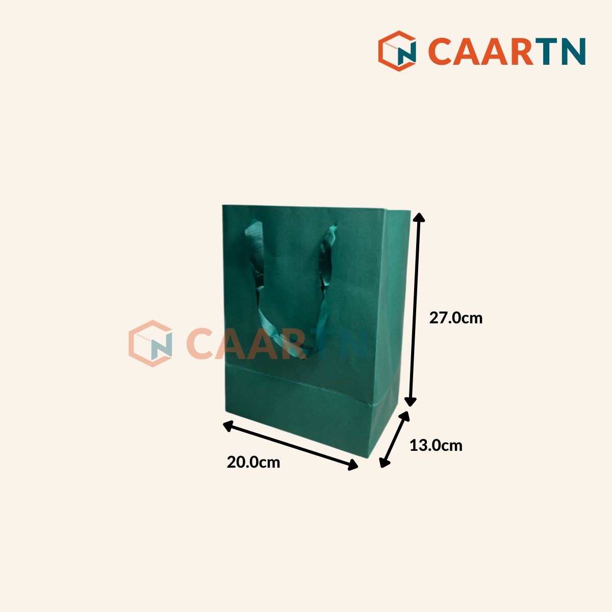 Kraft Paper Bag Rec S (Green) - 10pcs