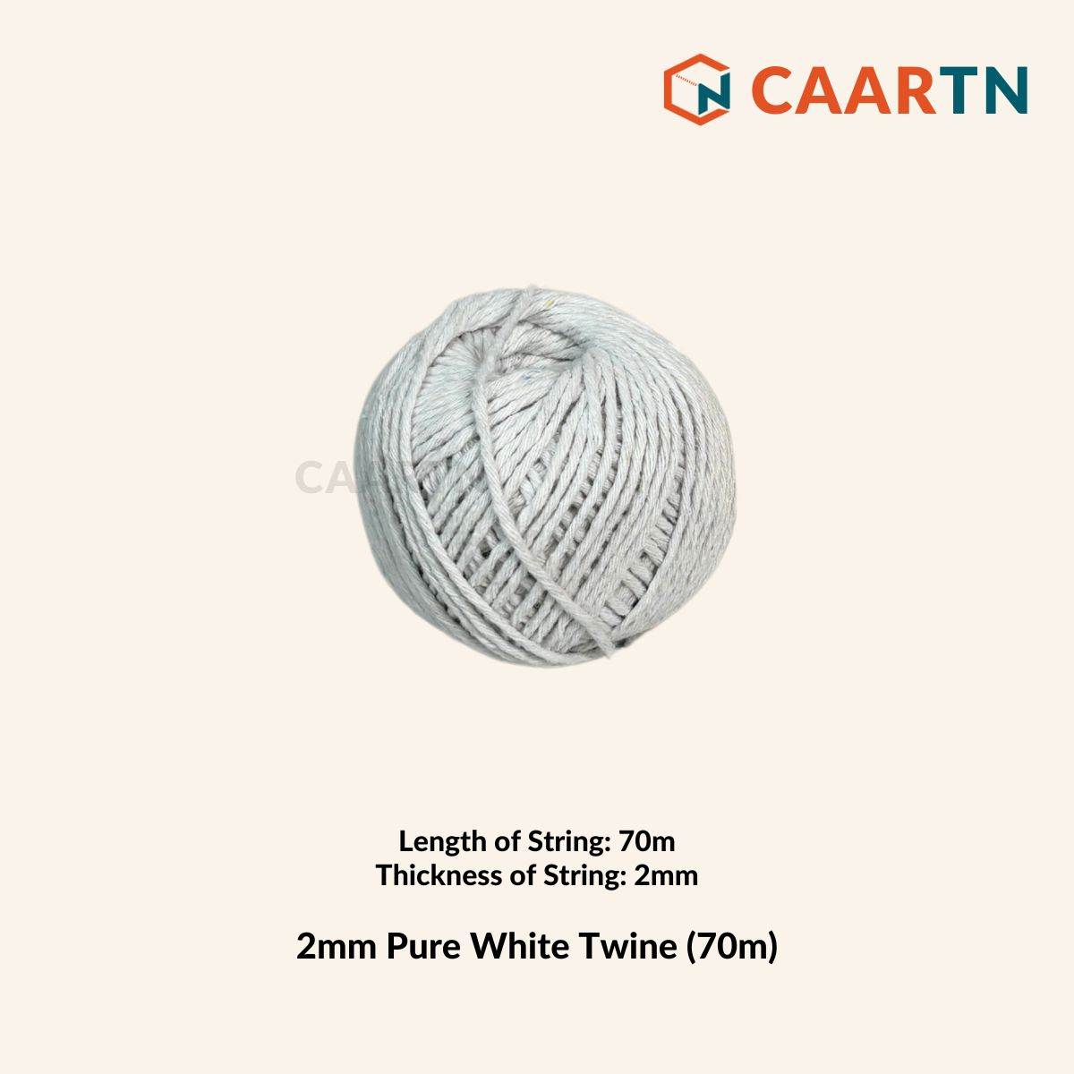 Pure White Twine - 70m