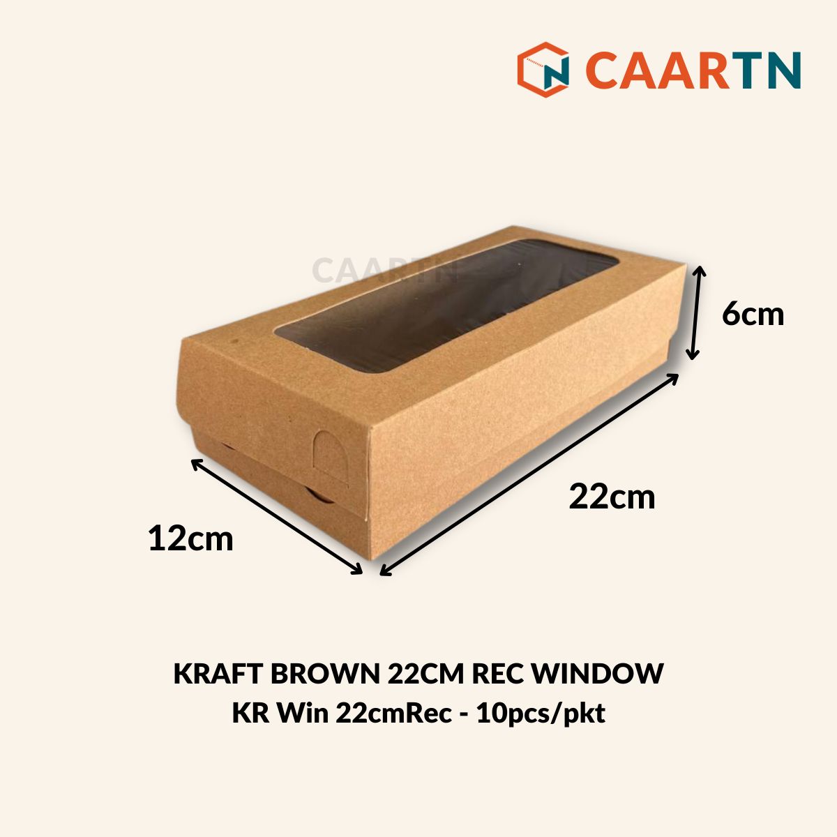Rectangle Window Box 22x12x7.5cm (Oil-Proof)