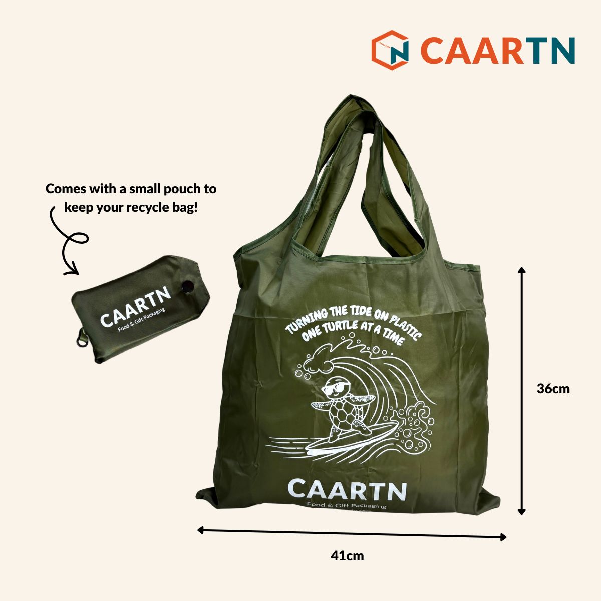 CAARTN 5th Annivesary Foldable Recycle Bag