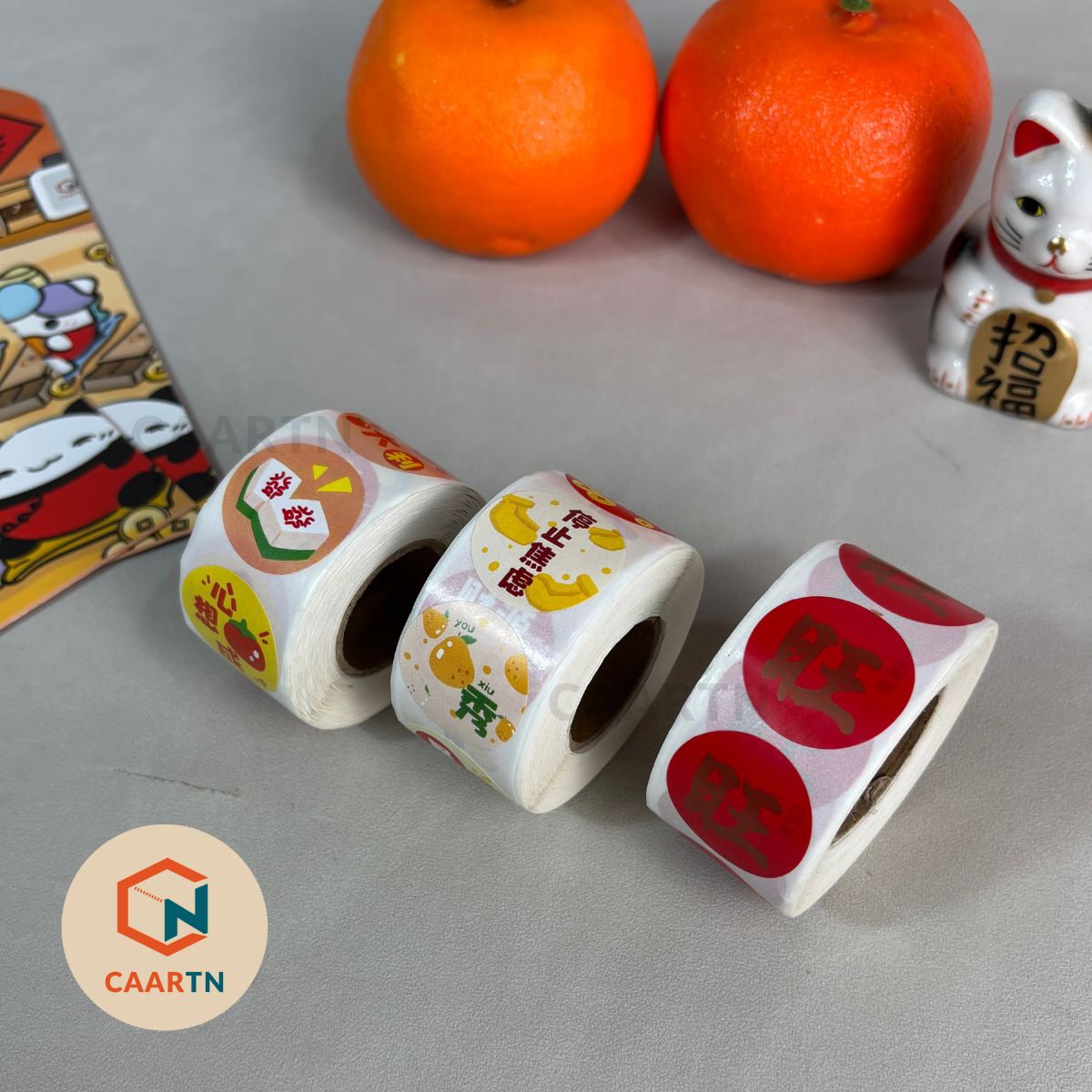 Chinese New Year Fortune Good Luck Sticker Labels - 500pcs