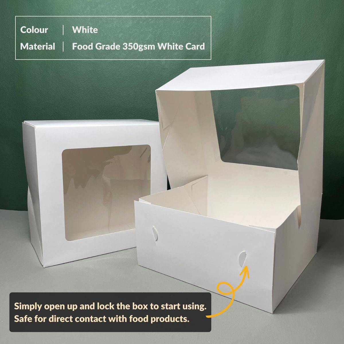 Kraft Brown Collapsible Cake Box 10" x 10" x 4"