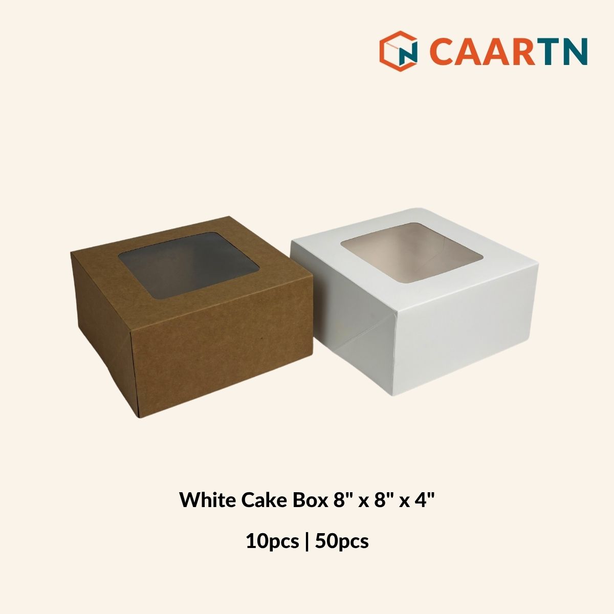 Collapsible Cake Box 8" x 8" x 4"