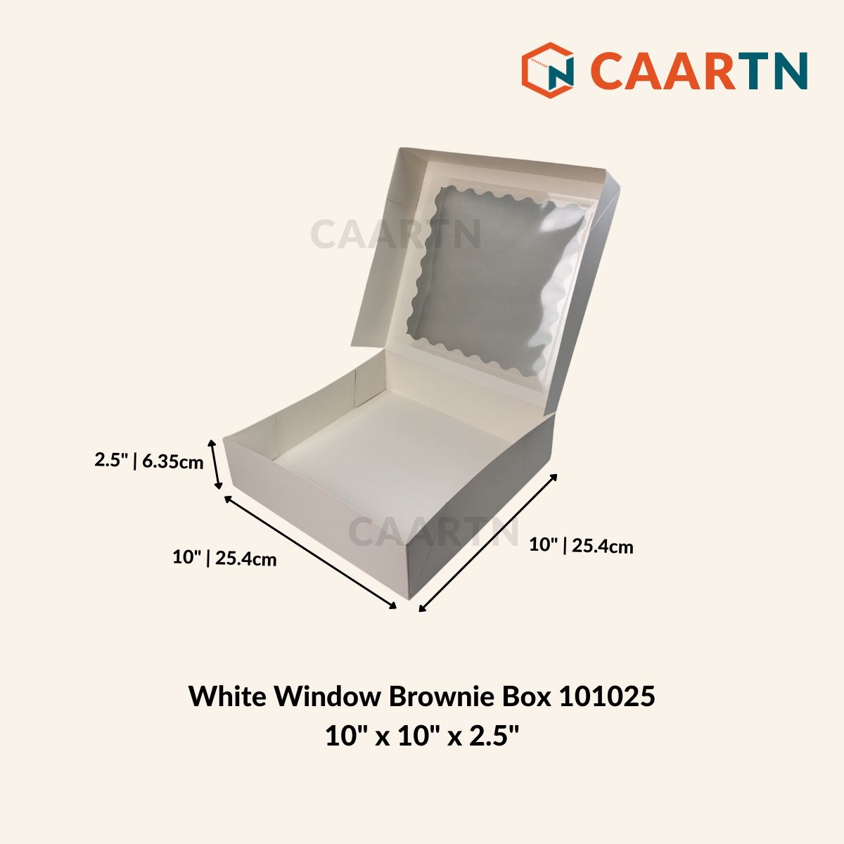 Window Brownie Box 10" x 10" x 2.5"