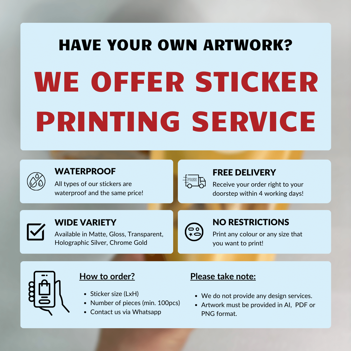 CNY Kraft Paper Sticker Labels