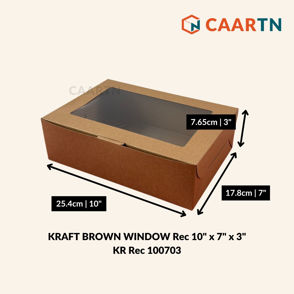 Rectangle Window Box 10" x 7" x 3" (Oil-Proof)
