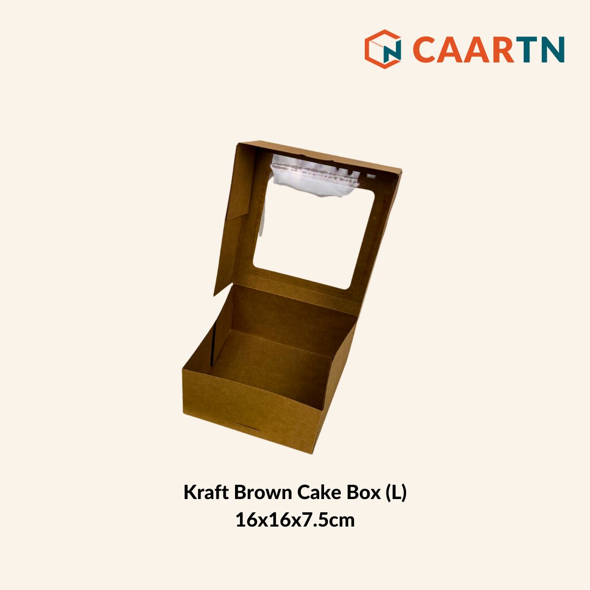 Kraft Cake Box L - 10pcs/pkt