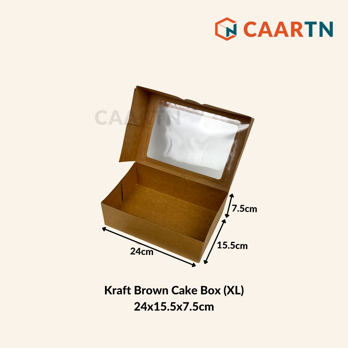Kraft Cake Box XL - 10pcs/pkt