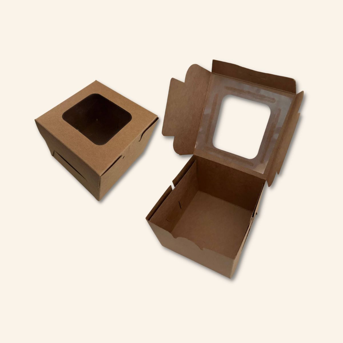 Kraft Brown Window Cake Boxes