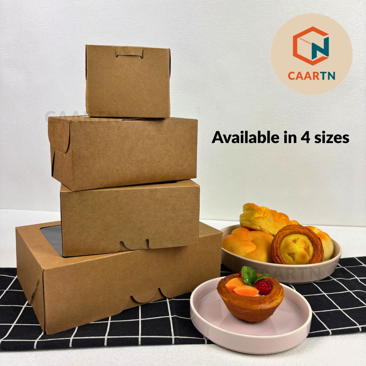 Kraft Cake Box L - 10pcs/pkt