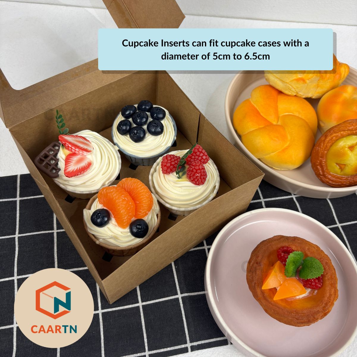Kraft Cake Box L - 10pcs/pkt